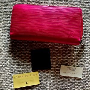 Authentic LV hot pink Epi leather wallet